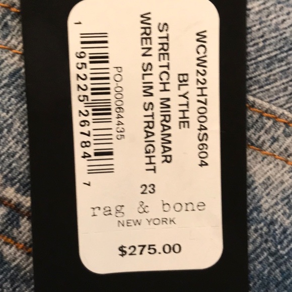 RARE! ✨NEW✨ BNWT! Rag & Bone Liquid Miramar Wren “jeans” in 23/XXS! - Picture 5 of 13